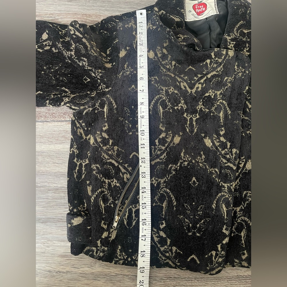 Free People | Brocade Tapestry Asymmetrical Zip Moto Style Jacket - Picture 11 of 12